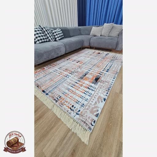 فرشینه فانتزی مدرن با رویه مخمل هازام ترک roll81