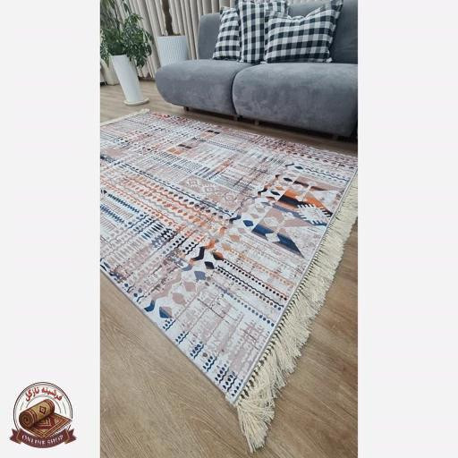 فرشینه فانتزی مدرن با رویه مخمل هازام ترک roll81