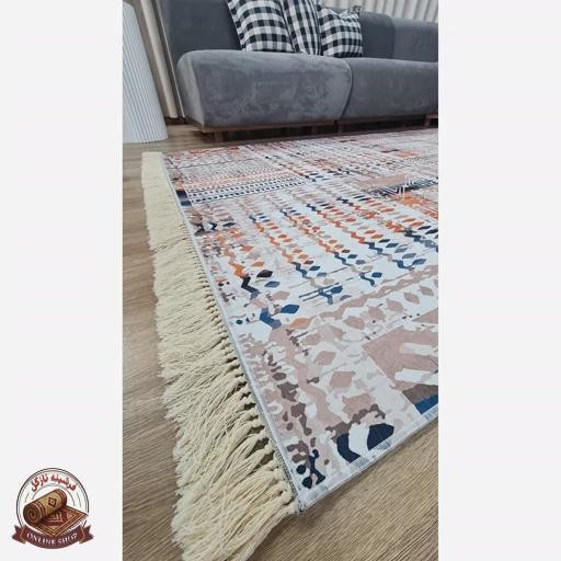 فرشینه فانتزی مدرن با رویه مخمل هازام ترک roll81
