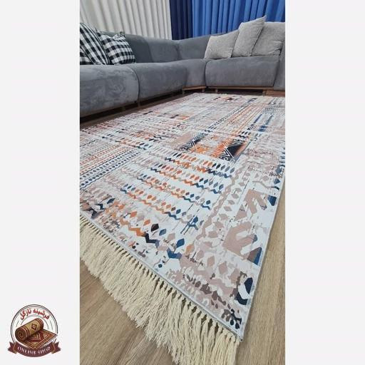 فرشینه فانتزی مدرن با رویه مخمل هازام ترک roll81