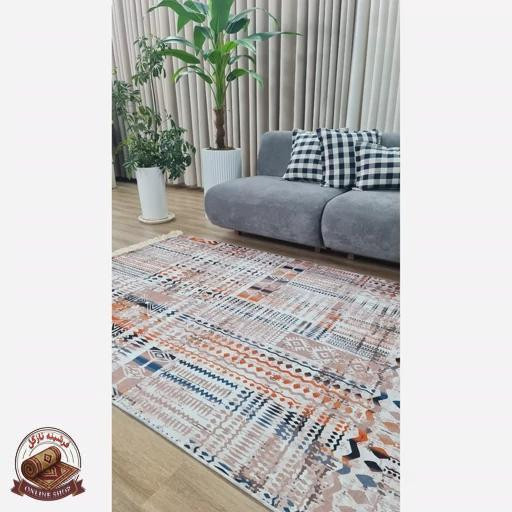 فرشینه فانتزی مدرن با رویه مخمل هازام ترک roll81