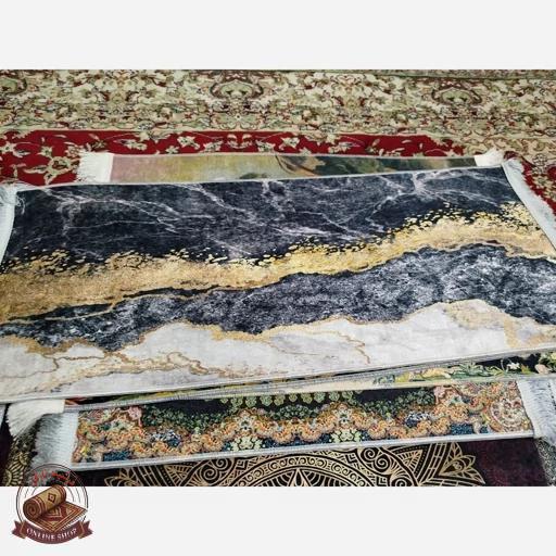 فرشینه مدرن دایره ای مخمل هازان ترک o147