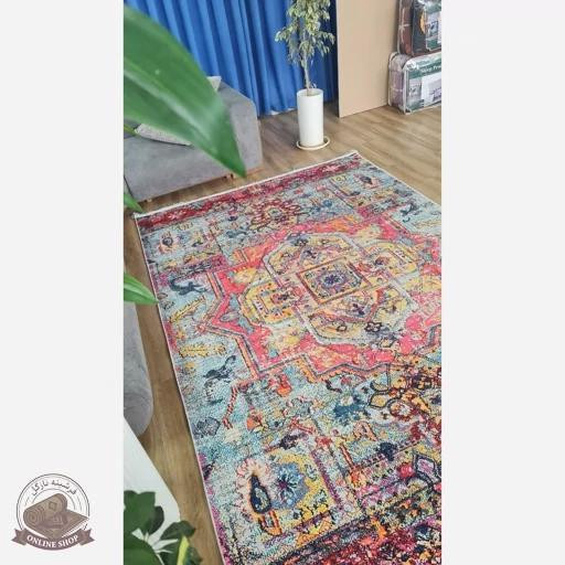 فرش مخمل طرح سنتی استُپ دار (اصلا لیز نمیخوره) m150