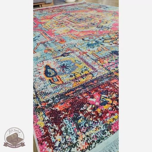 فرش مخمل طرح سنتی استُپ دار (اصلا لیز نمیخوره) m150