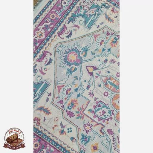 فرش مخمل طرح افشان استُپ دار (اصلا لیز نمیخوره) کد m210