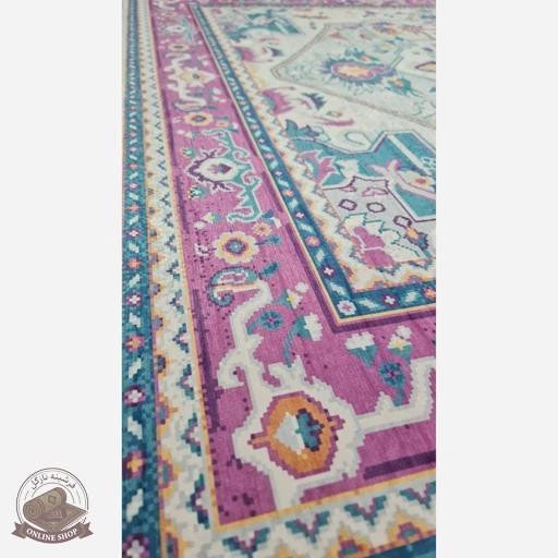 فرش مخمل طرح افشان استُپ دار (اصلا لیز نمیخوره) کد m210