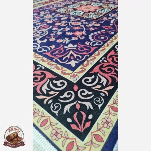 فرش مخملی مدرن طرح ابریشمی استُپ دار (اصلا لیز نمیخوره) a137