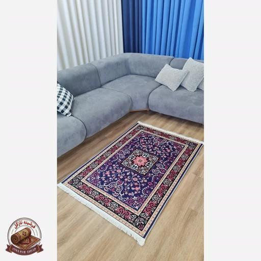 فرش مخملی مدرن طرح ابریشمی استُپ دار (اصلا لیز نمیخوره) a137