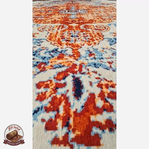 فرشینه بیضی مخمل استُپ دار (اصلا لیز نمیخوره) b142