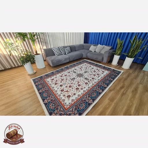 فرش مدرن مخمل استُپ دار (اصلا لیز نمیخوره) o134