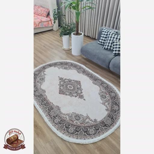 فرشینه بیضی مخمل استُپ دار (اصلا سُر نمیخوره) b54