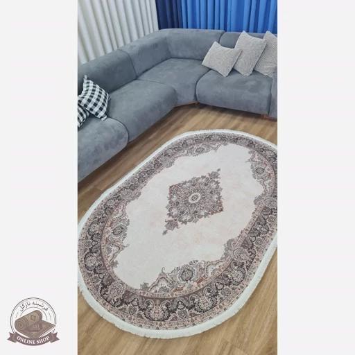 فرشینه بیضی مخمل استُپ دار (اصلا سُر نمیخوره) b54
