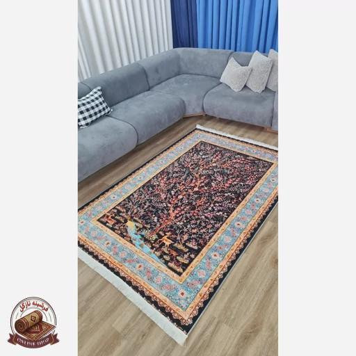 فرشینه مدرن مخمل استُپ دار (اصلا لیز نمیخوره) -