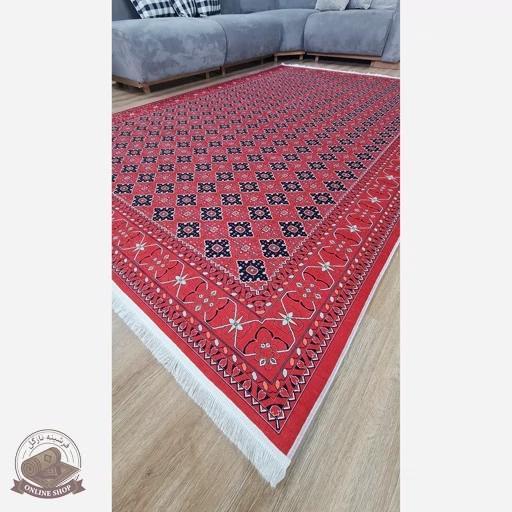 فرش مخمل طرح لاکی استُپ دار (اصلا لیز نمیخوره) a122