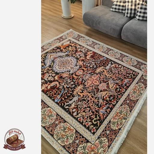 فرشینه مخملی مدرن طرح ابریشم استُپ دار (اصلا لیز نمیخوره) a035