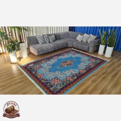 فرش مخمل مدرن طرح ابریشم استُپ دار (اصلا لیز نمیخوره) a084