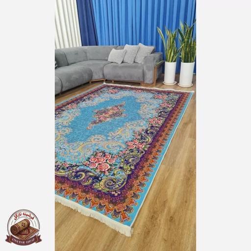 فرش مخمل مدرن طرح ابریشم استُپ دار (اصلا لیز نمیخوره) a084