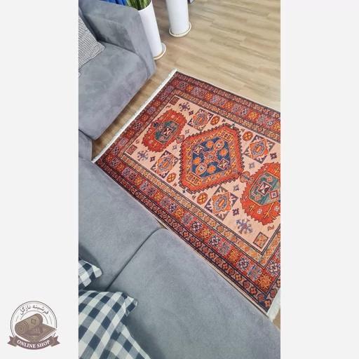 فرشینه مخملی مدرن طرح سنتی استُپ دار (اصلا لیز نمیخوره) o110