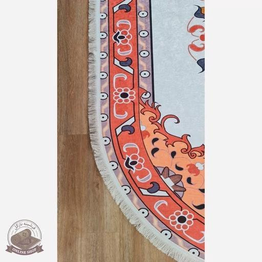 فرشینه بیضی مخمل سفارشی استُپ دار (اصلا سُر نمیخوره)