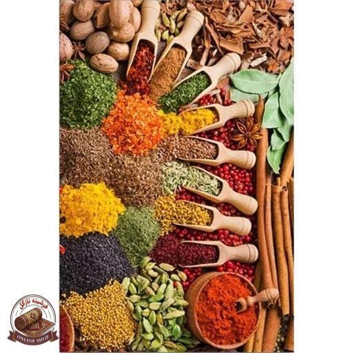 فرشینه آشپزخانه طرح ادویه رویه صاف نرم مخمل تُرک استُپ دار (ابعاد دلخواه) k104