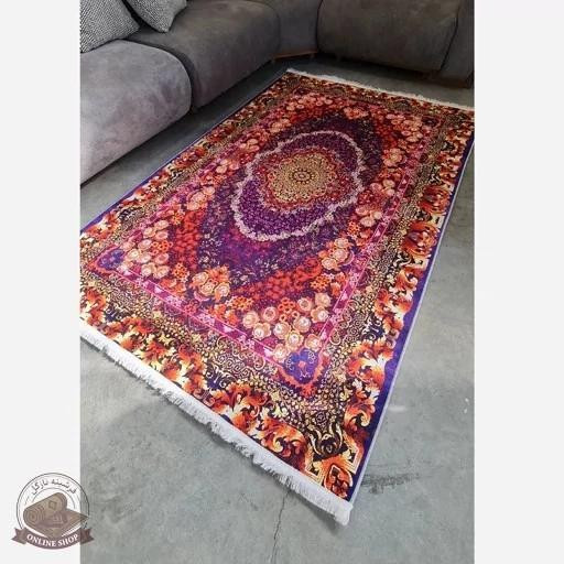 فرشینه مخمل سنتی طرح ابریشمی استُپ دار (اصلا سُر نمیخوره) a057