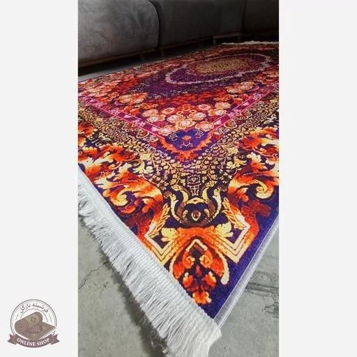 فرشینه مخمل سنتی طرح ابریشمی استُپ دار (اصلا سُر نمیخوره) a057