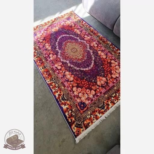 فرشینه مخمل سنتی طرح ابریشمی استُپ دار (اصلا سُر نمیخوره) a057