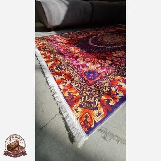 فرشینه مخمل سنتی طرح ابریشمی استُپ دار (اصلا سُر نمیخوره) a057