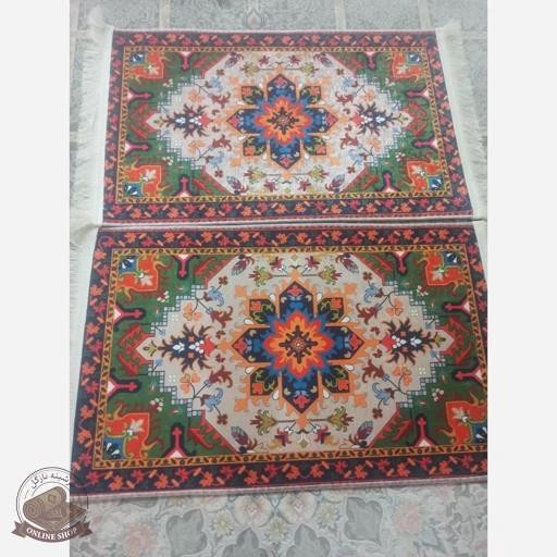 فرشینه مخمل لاکی طرح سنتی استُپ دار (ابعاد دلخواه) O138