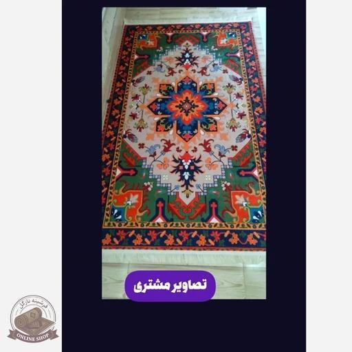 فرشینه مخمل لاکی طرح سنتی استُپ دار (ابعاد دلخواه) O138