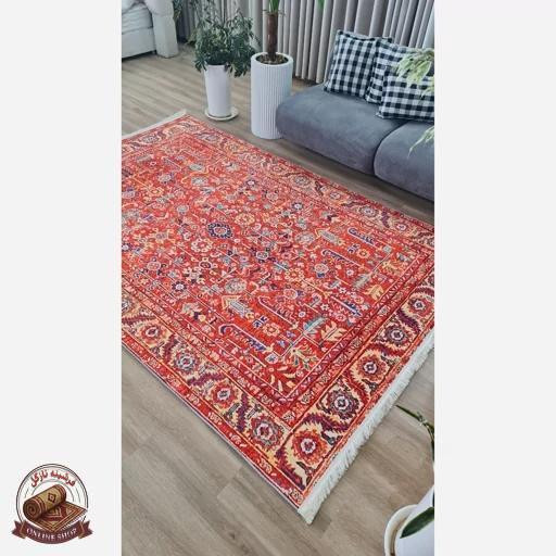 فرشینه طرح سنتی لاکی | جنس رویه مخمل ترک | زیره استُپ دار ( ضد لغزش) O152