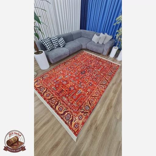 فرشینه طرح سنتی لاکی | جنس رویه مخمل ترک | زیره استُپ دار ( ضد لغزش) O152