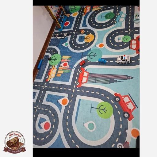 فرشینه اتاق کودک جنس مخمل طرح جاده ضد لغزش ( ابعاد دلخواه) c132
