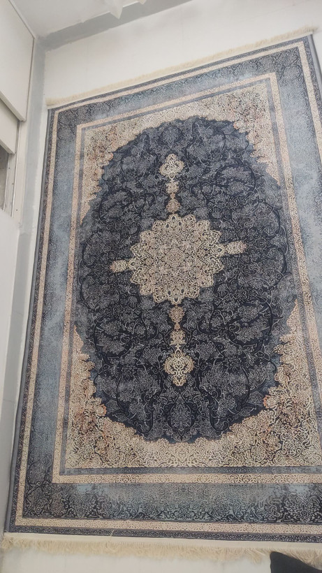 فرشینه طوسی مدرن جنس مخمل هازان تُرک استُپ دار (ضد سُر) کد u57