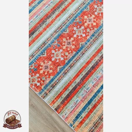 فرش مخمل طرح سنتی مراکشی استُپ دار (ابعاد دلخواه) u241