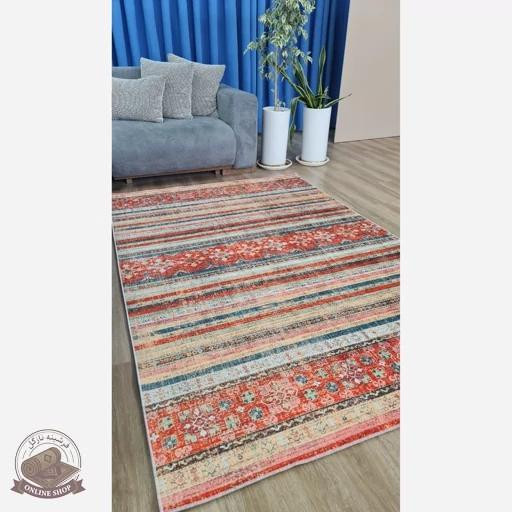 فرش مخمل طرح سنتی مراکشی استُپ دار (ابعاد دلخواه) u241