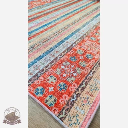 فرش مخمل طرح سنتی مراکشی استُپ دار (ابعاد دلخواه) u241