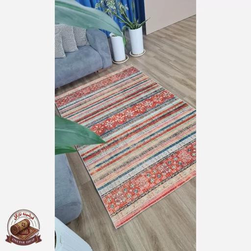 فرش مخمل طرح سنتی مراکشی استُپ دار (ابعاد دلخواه) u241