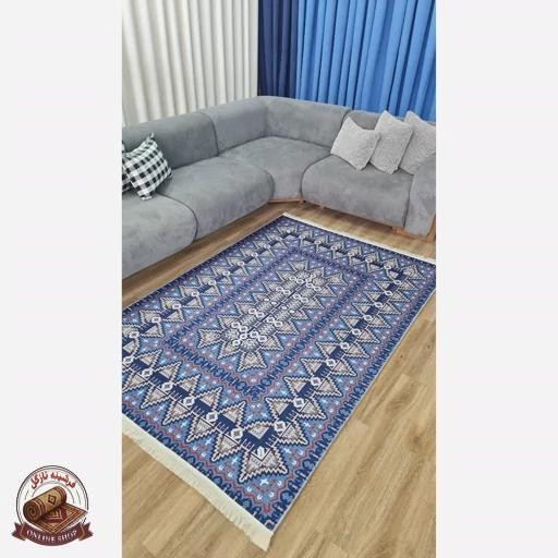 فرشینه کلاسیک جنس مخمل هازان تُرک استُپ دار(ابعاد دلخواه)ضد سُر