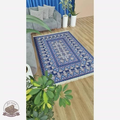 فرشینه کلاسیک جنس مخمل هازان تُرک استُپ دار(ابعاد دلخواه)ضد سُر