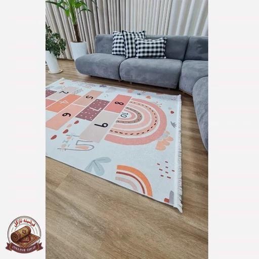 فرشینه کودک جنس مخمل طرح لِی لِی استُپ دار( ضد سُر) u301