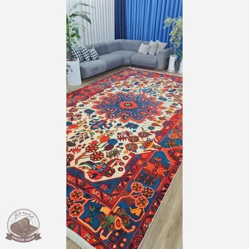 خرید فرش مخمل سنتی قرمز لاکی استُپ دار (ابعاد دلخواه)