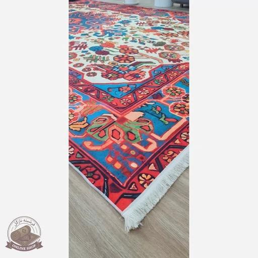خرید فرش مخمل سنتی قرمز لاکی استُپ دار (ابعاد دلخواه)