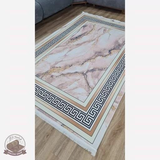 فرشینه مخمل ماربل مدرن استُپ دار سفارش (ابعاد دلخواه) h427