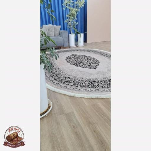 فرشینه بیضی مخمل استُپ دار (ابعاد دلخواه) b51