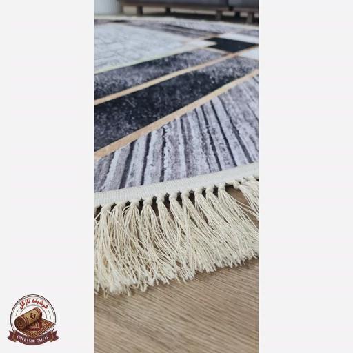 فرشینه مدرن | نرم و لطیف | جنس مخمل دایره ای استُپ دار (ضدلغزش) کد C04