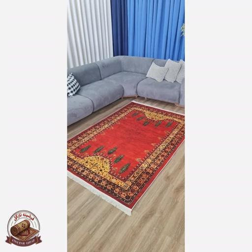 فرش رویه مخمل طرح سنتی استُپ دار (ابعاد دلخواه) تولید میشه