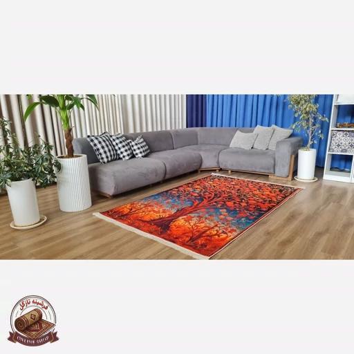 فرشینه مخمل مدرن طرح ابریشمی استُپ دار (ابعاد دلخواه) A087
