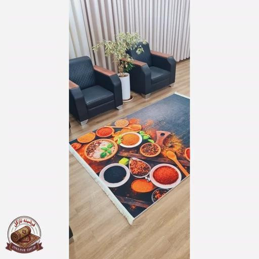 فرشینه آشپزخانه مخمل هازان ترک استُپ دار ابعاد دلخواه 035