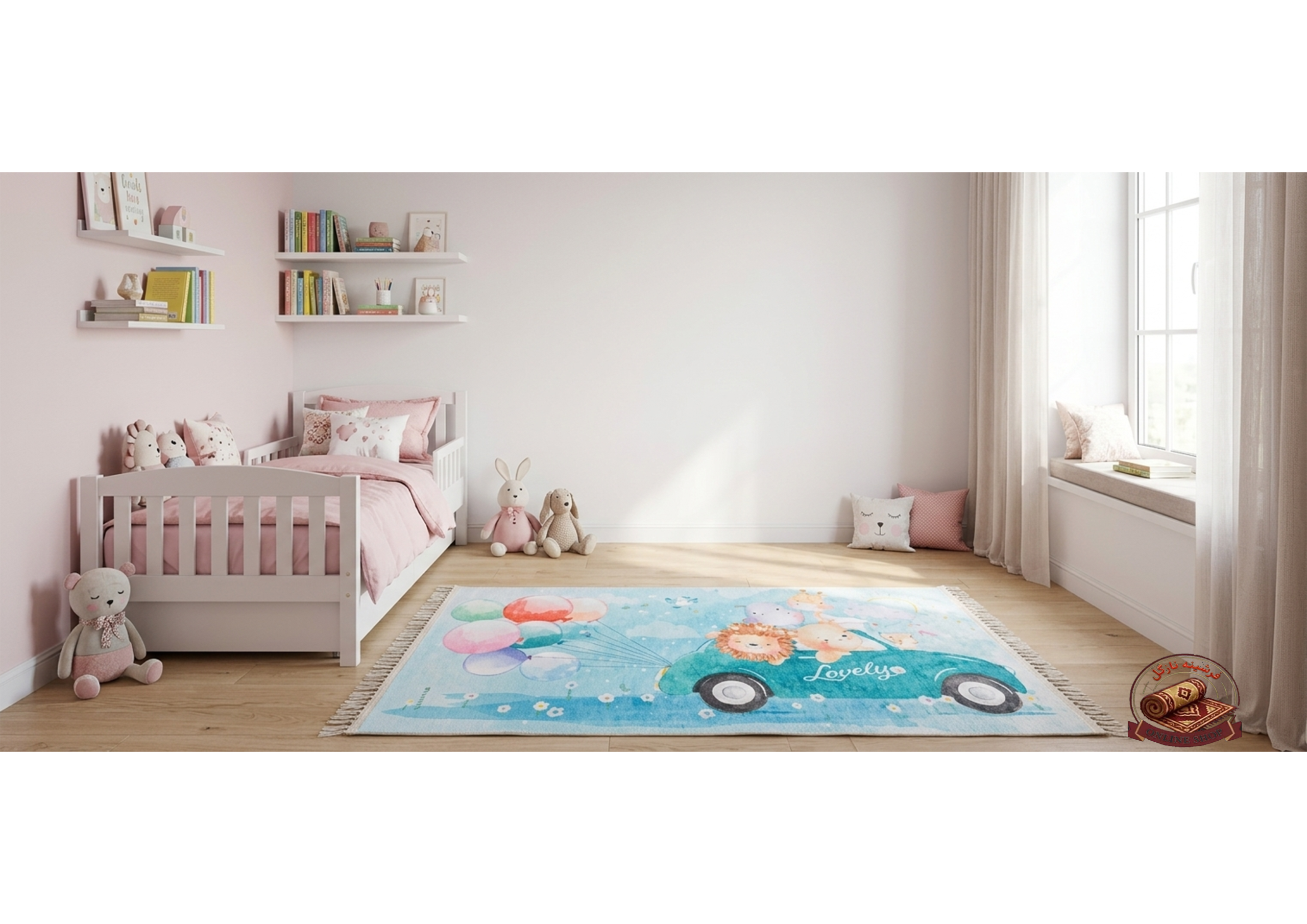 فرشینه کودک مخمل هازان تُرک استُپ دار(ابعاد دلخواه)
